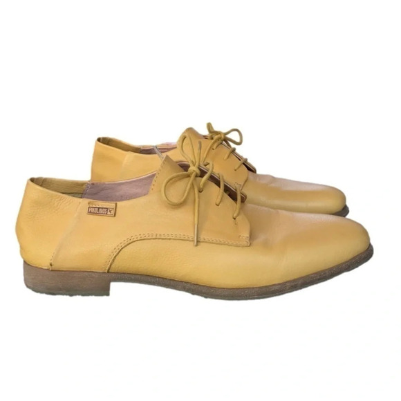 Pikolinos Yellow Leather Oxfords Flats Loafers women’s shoes size 10 / 10.5 - Picture 1 of 8